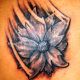 Falling Flower Color - Rayzor Tattoos - Harrisburg Tattoo Studio - Ray Young - Tattoo Artist