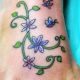 Flower Vines Foot - Rayzor Tattoos - Harrisburg Tattoo Studio - Ray Young - Tattoo Artist