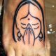 Praying Girl Foot - Rayzor Tattoos - Harrisburg Tattoo Studio - Ray Young - Tattoo Artist