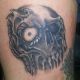 Gothic Skull Freehand - Rayzor Tattoos - Harrisburg Tattoo Studio - Ray Young - Tattoo Artist