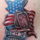 Ripped Flag Dogtags - Rayzor Tattoos - Hershey Tattoo Shop - Ray Young