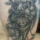 Shrunken Head Fine Line Detail Custom - Rayzor Tattoos - Harrisburg Tattoo Artist - Ray Young