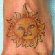Sun Face Foot - Rayzor Tattoos - Camp Hill Tattoo Shop - Ray Young